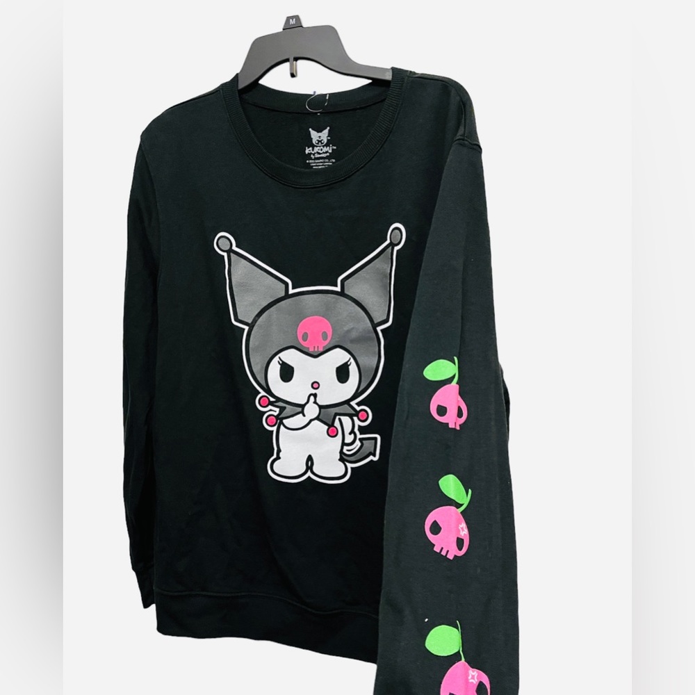 Bioworld X Sanrio Kuromi Black Graphic Print Sweatshi… - Gem